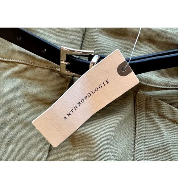 Anthropologie New Green Pilcro Pleated Utility Skort With Belt Size M So… - Picture 7 of 11